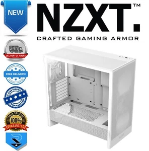 NZXT H5 Flow, White, Mid Tower Chassis w/ Tempered Glass Window, 2x 120mm Fans, - Picture 1 of 13