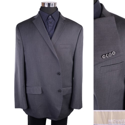 Michael Kors Tuta Uomo Cappotto Giacca Blazer Sportivo Lana Due Bottoni Tg 48R Grigio