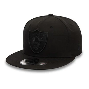 Gorra New Era para hombre monocromática 9Fifty ~ Las Vegas Raiders negra - Imagen 1 de 5