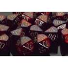 Polyhedral Dice: Gemini - Purple-Red with Gold (7)
