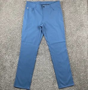 Pantalones Peter Millar Hombre 36 Azul EB66 Performance 5 Bolsillos Chino Poliéster Golf - Imagen 1 de 15