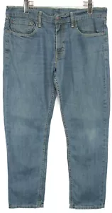 Levi's 511 Jeans Herren W34/L30 Fade Effekt Slim Fit Reißverschluss Fly Blau - Picture 1 of 8