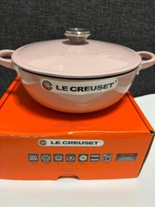 LE CREUSET Marmit 22cm Rosa Malva Raro Hecho en Francia Esmaltado Hierro Fundido Cocina - Imagen 1 de 16