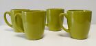 Lot of 4 Corelle Green Coffee Cups Stoneware- No Chips or Cracks