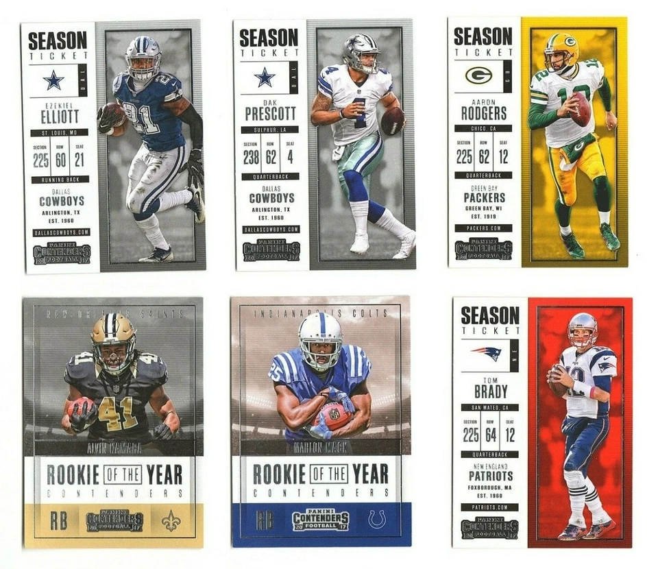 2017 Contenders Football Singles: Stars and Rookies - Image 1 of 1