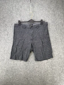 Banana Republic Men's Size 36 Chino Shorts Grey Linen Cotton Breathable Pockets - Picture 1 of 8