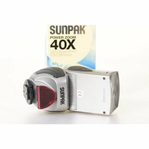 Sunpak PZ40X Power Zoom Flash 40x for Nikon Cameras / Flash Unit SILVER - Picture 1 of 5