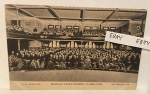 1898 HJ HEINZ MITTAGSTAG UNTERHALTUNG, 700+ MITARBEITER PITTSBURGH PA SELTENE POSTKARTE - Bild 1 von 2