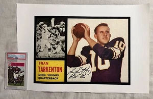 Fran Tarkenton Signed Enlarged Canvas Rookie 1962 Topps Minnesota Vikings - Picture 1 of 2