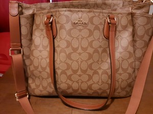 coach f58306 large signature canvas baby diaper bag
