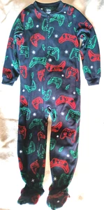 CARTER'S GAME CONTROLLER FOOTED SLEEPER-BLACK*GREEN & RED- CHILD SIZE 4-NWT - Picture 1 of 3