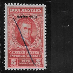 US Scott R577, Revenue Documentary $5.00, Used, NG, F/VF Series 1951 - Picture 1 of 1