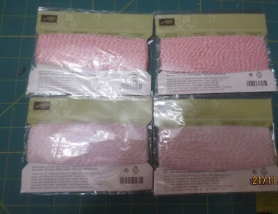 4 cuerdas de panadero retiradas estampadas - 2 corales calipso - 2 novias rubor 25 yardas ea. Foto 1 de 2