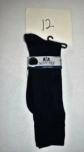 Vestido calcetines Stafford azul marino textura para hombre vintage - Imagen 1 de 4