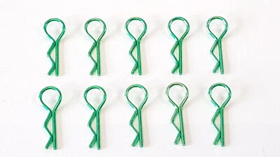 KAROSSERIE SPLINTE KLAMMERN GRÜN 24MM FÜR 1:10 & 1:12 - 10 STÜCK # RP0090 - Bild 1 von 4