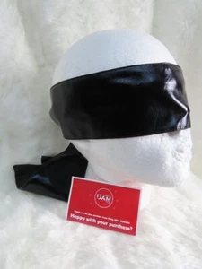 blind fold Soft Strap Faux Leather eye mask, Travel, light blocking, Blackout - Picture 1 of 10