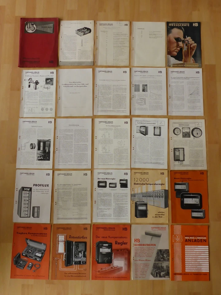 Konvolut Ancienne Brochures Hartmann & Braun Frankfurt Technologie de Mesure - Photo 1/1