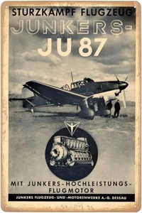 Metal sign - engine advertisement for Junkers Ju 87 Stuka (period advertisement) - Bild 1 von 11