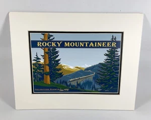 Rocky Mountaineer Print by Jode Thompson Canadian Rockies Train Retro Art 11x14 - Picture 1 of 8