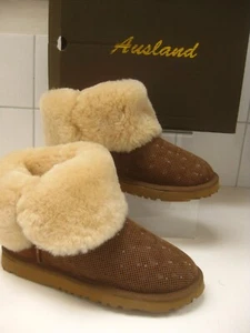 BOTAS DE PIEL DE OVEJA PIEL DE OVEJA 3 36 VODERUGG botín gamuza tobillo brillo real EXTRANJERO - Imagen 1 de 12