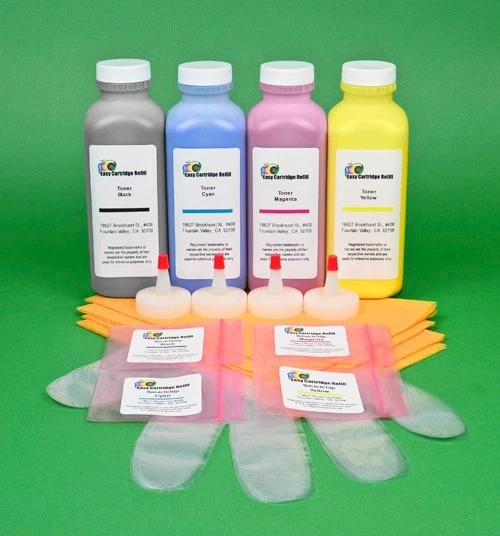 4 Color Toner Refill Kit for Lexmark CS417 CS417dn 71B1HK0 71B0H10 +4 Chips - Image 1 of 1