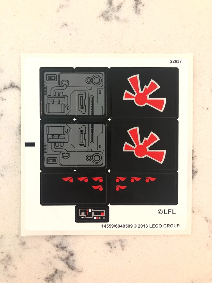 LEGO STICKER SHEET for 75018 Jek-14's Stealth Starfighter, New & Genuine! - Image 1 of 1