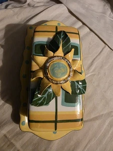 B Ware Malibu 3D Sonnenblumen Butterdose mit Deckel gelb - Bild 1 von 6