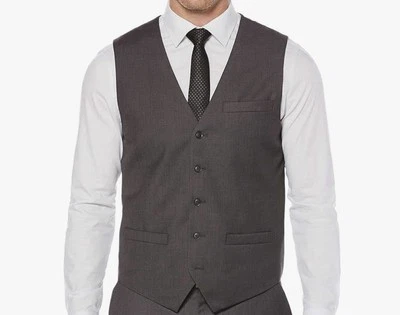 Perry Ellis мужской костюм жилет серый кнопка вверх платье бизнес XL новый без ЯРЛЫКОВ Бесплатная доставка - Изображение 1 из 4