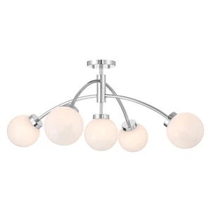 Redfield 5-Light Convertible Semi-Flush or Pendant - Picture 1 of 14