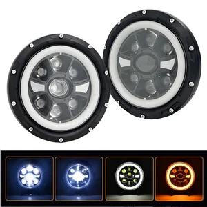 Par de faros LED redondos de 7 pulgadas para Jeep Patriot 2008-2016 luz proyectora DRL - Imagen 1 de 13