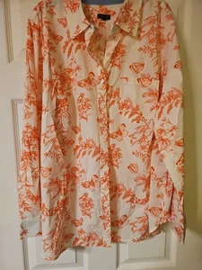 Camicia Talbots novità cotone con bottoni disegno farfalla - Foto 1 di 10