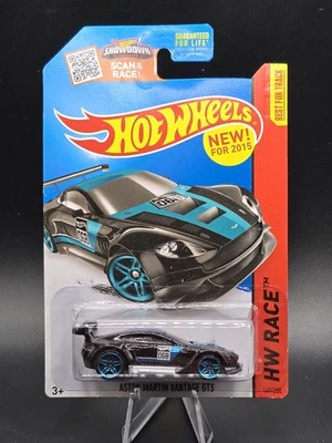 Hot Wheels 2015 #149 HW Race Aston Martin Vantage GT3 negro primera edición CFL35 Foto 1 de 2