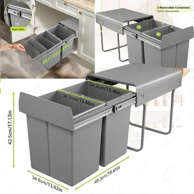 Einbaumülleimer küche Einbau-Mülleimer Mülltrennsystem Ausziehbarer Abfalleimer - Bild 1 von 4