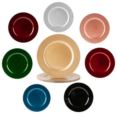 Metall Platzteller Hochzeit Party Esstisch Gedeck 33 cm - Bild 1 von 3