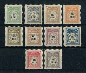 Mozambique Company (Portugal) 1906 POSTAGE DUE #1/10 complete set MH NG FVF - Picture 1 of 1