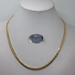 COLLIER DA DONNA A MAGLIA PIATTA IN ORO GIALLO 18KT 10,2 GRAMMI (8174) - Foto 1 di 10