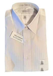 Neu Van Heusen Herren Hemd ~ faltenfrei gestreift weiß ~ Größe L (16 1/2) - Bild 1 von 13