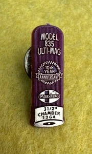 Vtg MOSSBERG MODEL 835 ULTI-MAG Shotgun Shell Hat Pin SHOT-SHOW NOS 1" PLASTIC - Picture 1 of 2