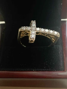 STD 925 Kristall Kreuz Ring Gr. 11 1/2 4 Gramm  - Bild 1 von 5