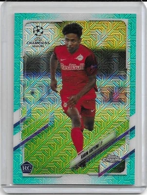 2020-21 Topps UEFA Japan Edition Karim Adeyemi AQUA MOJO RC #'d 040/199 - Image 1 of 2
