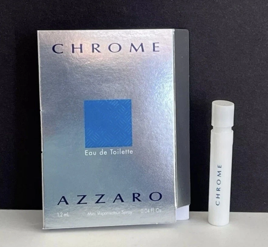 Azzaro Chrome Men Eau de Toilette Muestra 1.2ml / 0.04oz Spray Nuevo Foto 1 de 1