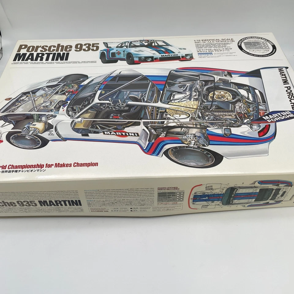 TAMIYA 1/12 Porsche 935 Martini Big Scale Series n.57 modellino in plastica - Immagine 1 di 4