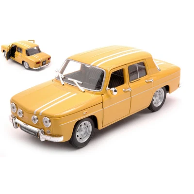 RENAULT R8 GORDINI 1964 YELLOW/WHITE 1:24 Welly Auto Stradali Modellino Nuovo - Immagine 1 di 3