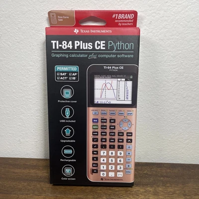 Calculadora gráfica colorida Texas Instruments TI-84 Plus CE Python - Ouro rosa - Imagem 1 de 2
