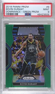 2018-19 Panini Prizm Dominance Green Prizm Kevin Durant #9 PSA 9 MINT - Image 1 of 2