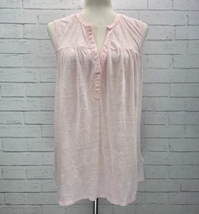 Top donna GAP senza maniche leggero lino scollo a V taglia M rosa chiaro - Foto 1 di 10