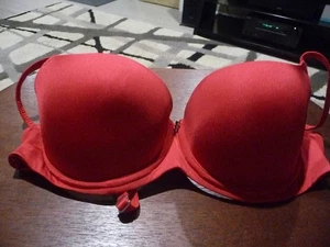 Fredericks of Hollywood Push Up Bra 36B Solid Red Sexy - Picture 1 of 3