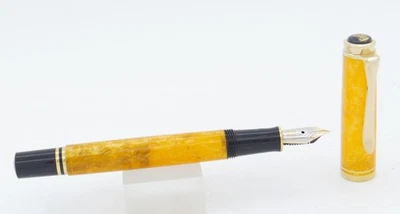 Ручка перьевая Pelikan M320 оранжевая и золотая - 14 карат средняя новая в коробке - Германия - Изображение 1 из 4