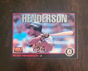 1993 Triple Play Rickey Henderson #219 Oakland Athletics