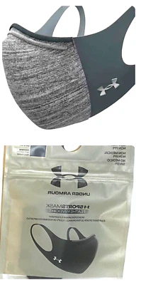New 1 Pack Under Armour Featherweight Sports Facemask -XL 2XL-Black/Twist - Image 1 of 4